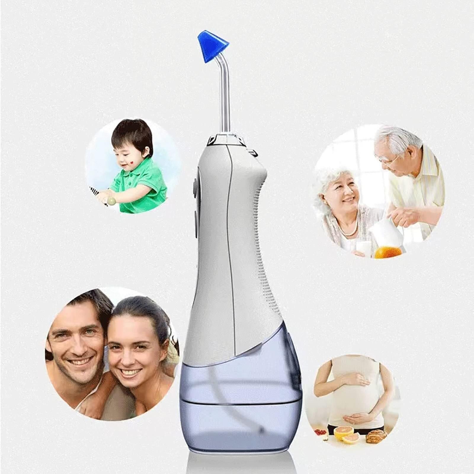 Neti Pot Elettrico, irrigazione nasale del Seno, Macchina elettrica Pulsante per Il risciacquo nasale, con Due beccucci, per Il Sollievo dai Seni paranasali e dalle allergie