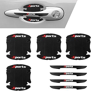 8 PCS Car Door Handle Protector, Sporty Doors Handle Cup Scratch Protector, Automotive Door Handl...