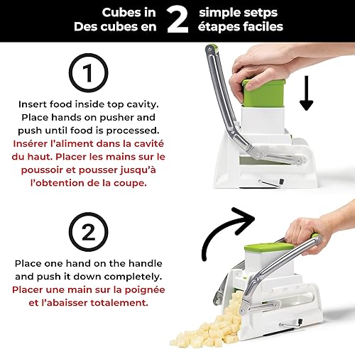 Miniatura 7 de Starfrit Pro Fry Cutter & Cuber - 3 en 1 - Papas fritas caseras, rebanadas y cubos en cubitos de patatas y verduras