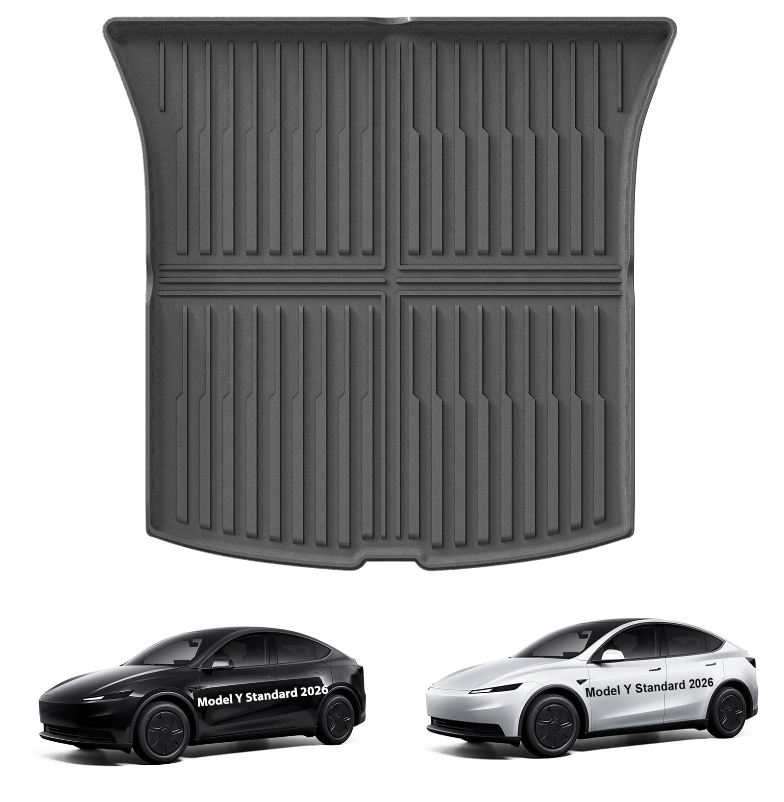 GAFAT Tesla Model Y Standard 2026 2027 mata do bagażnika, TPE na każdą pogodę, mata do bagażnika do modelu Y Standard 2026 Juniper, łatwa do złożenia i zmywalna, wysoka krawędź 3D OEM oryginalna