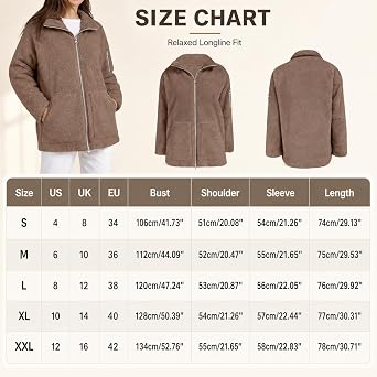 Womens Fuzzy Teddy Jacket Full Zip Oversized Sherpa Fleece Hoodie with Pockets Soft Fluffy Warm Winter Coat Casual Solid Color Long Sleeve Outerwear for Ladies Autumn Winter Daily Holiday