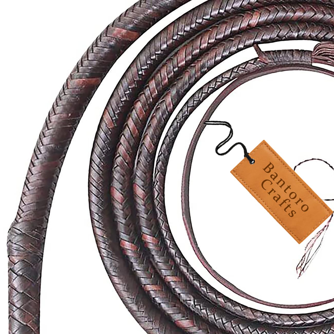 Frusta in Pelle di Canguro Bullwhip16 Trecce Fili Pelle Intrecciata Robusta Pancia a Frusta e Imbottitura Interna in Pelle Frusta Che schiocca Forte