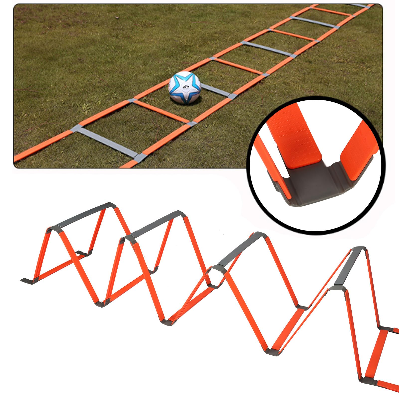 Attrezzatura per Allenamento di velocità, Scala di agilità, Scala di agilità Professionale per Calcio, Basket, Scala di velocità in ABS Antiscivolo con Custodia per Allenamento