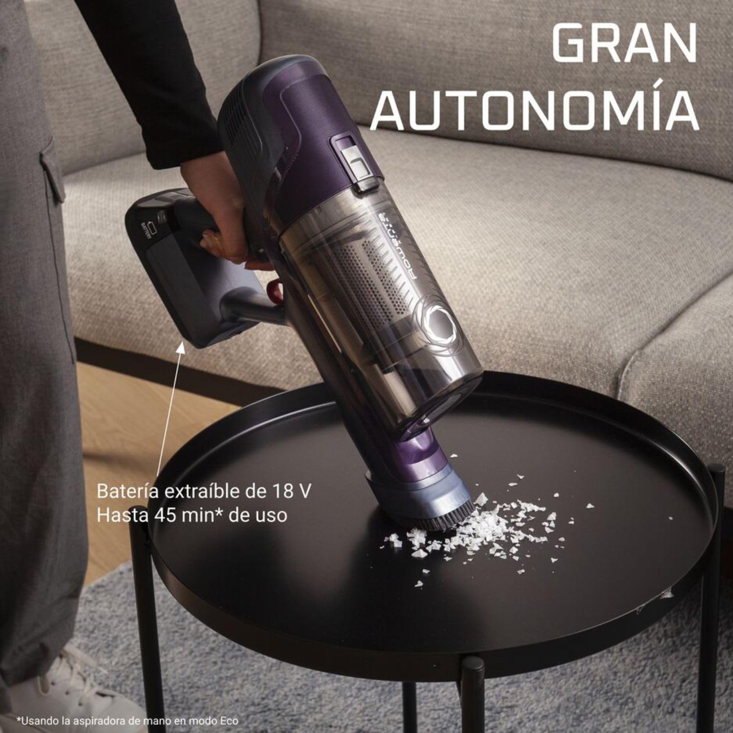 Rowenta X-PERT 6.60 Essential Aspirapolvere Senza Fili Potente, Scopa Elettrica Senza Fili Ricaricabile Leggera, Aspirapolvere Senza Sacco Multisuperficie, Autonomia 45 Min, Luci LED,RH6838 - 3