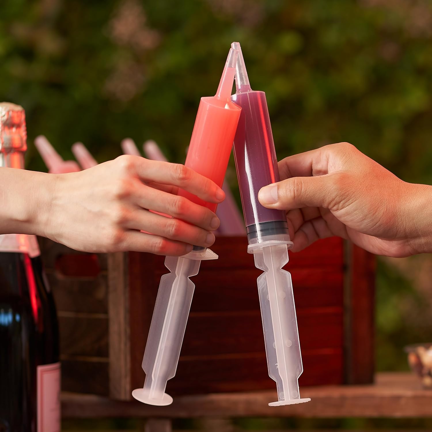 THE TWIDDLERS 50 Large Reusable Novelty Jello Shot Syringes with Caps for Parties, 2oz - Sturdy & BPA Free
