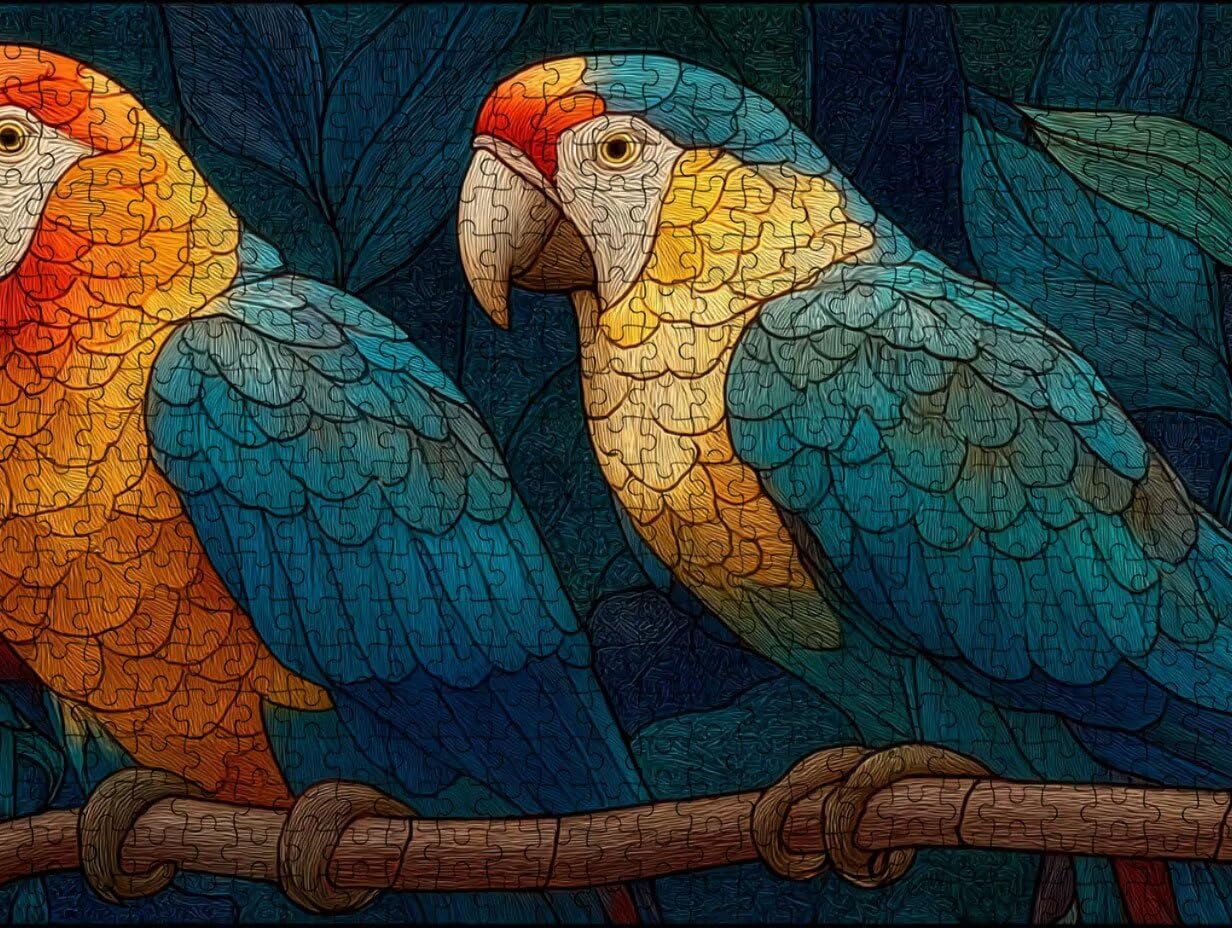 Puzzle per Adulti 6000, Ramo Pappagallo, legno Classico Puzzles LDYQS6-675
