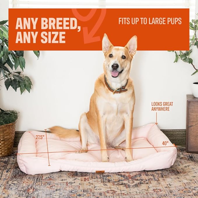 Cama para Perro Grande Colchoneta Rosa Soporte Ortopédico miniatura 4