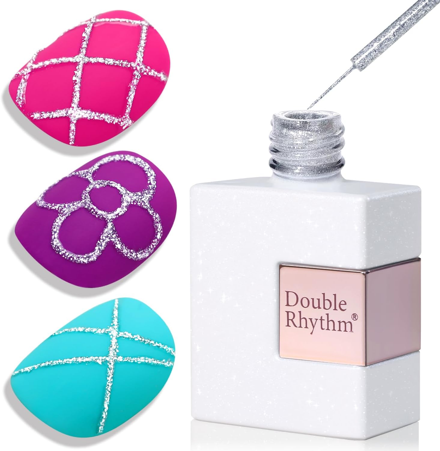 Amazon com : Double Rhythm 15 Ml Metallic Gel Liner Nail Art Gel Bronze