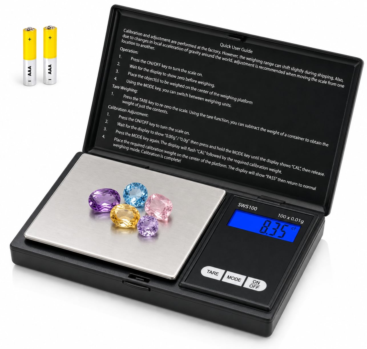 Smart Weigh SWS100 Elite Series Digital Pocket Scale, 100g by 0.01g, Black-image-27