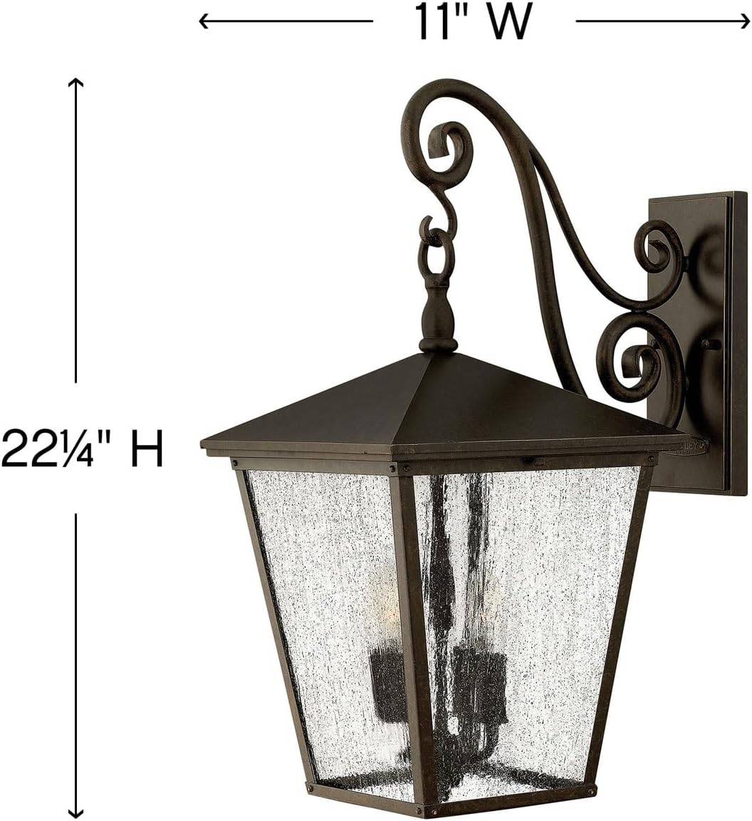 Hinkley Trellis Four Light Large Outdoor Wall Mount, Regency Bronze