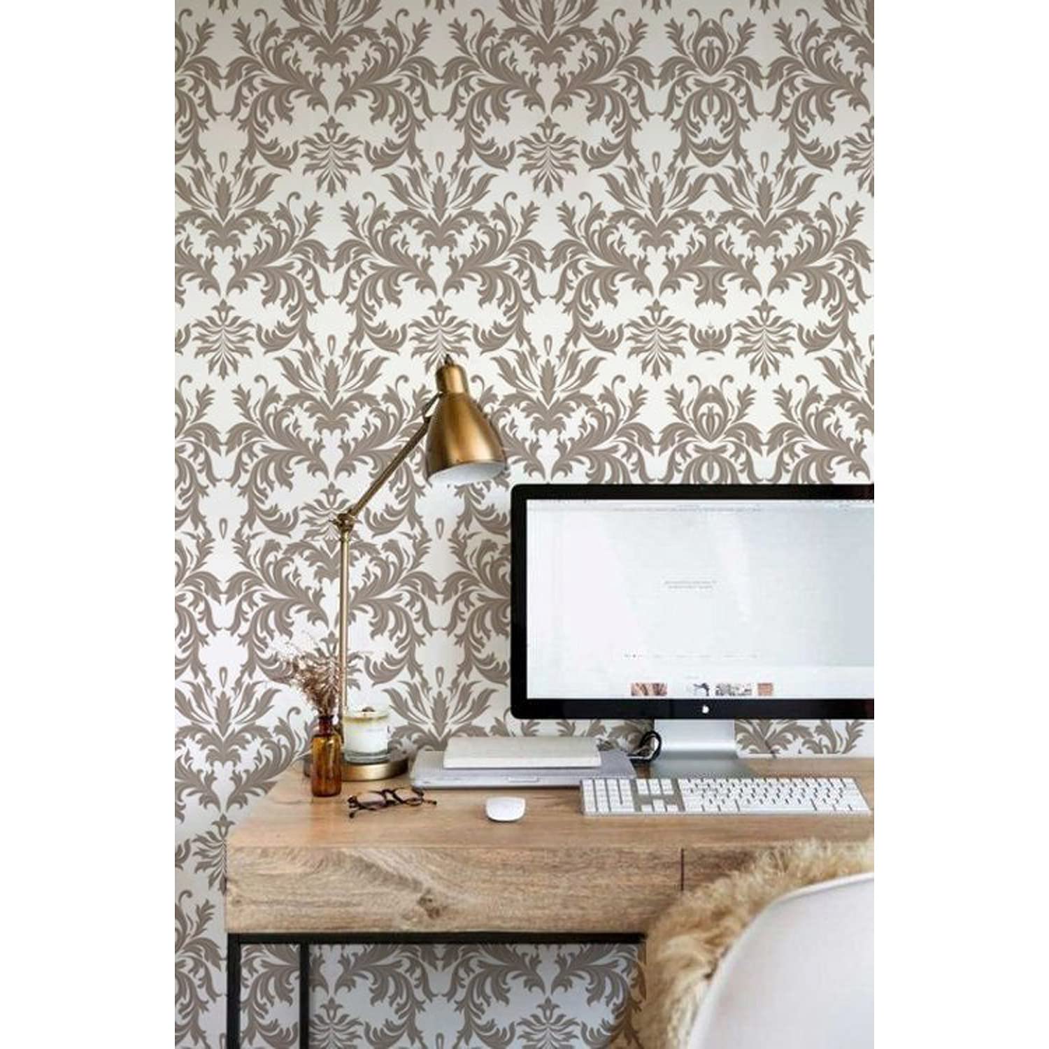Papier peint de cuisine et salon au style vecteur baroque floral 104x70
