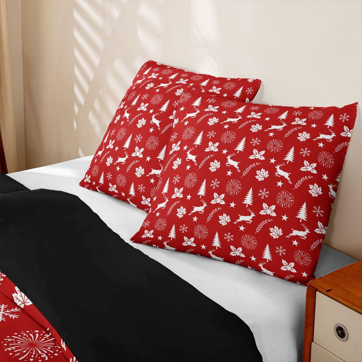Homewish Weihnachts Hirsch Bettwäsche 135x200 4teilig