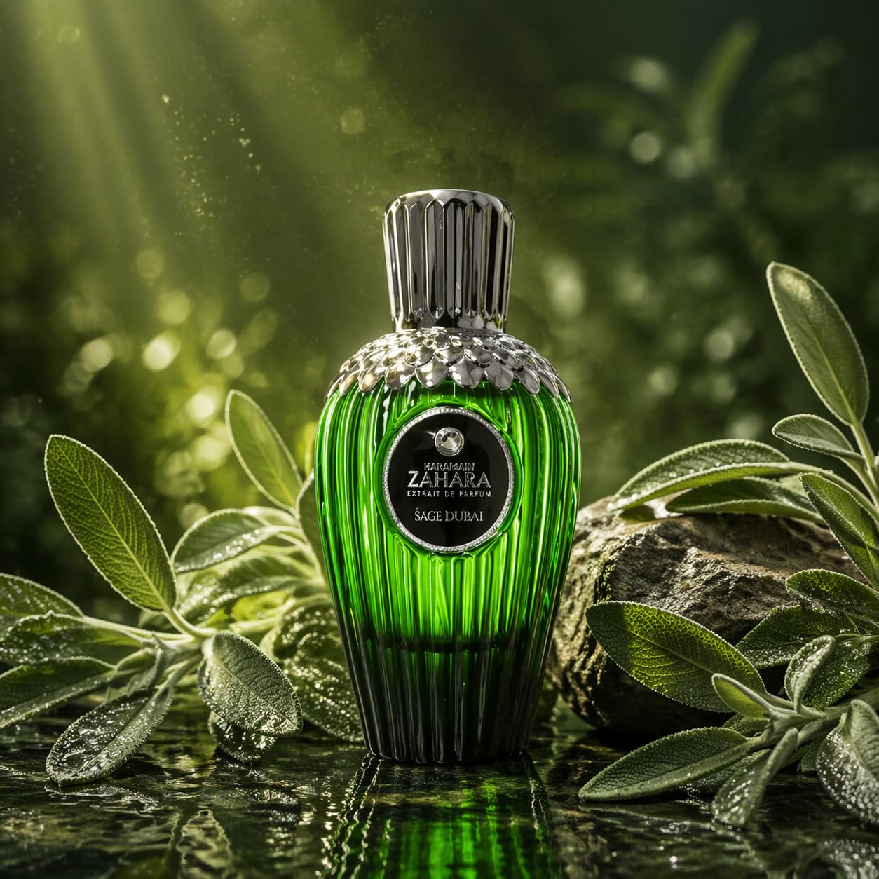 Al Haramain Zahara Sage Dubai Extrait De Parfum 100 ml | Perfume de mujer fresco y radiante | Floral claro con matices suaves y cálidos | Aroma elegante de larga duración | Botella de lujo lista para