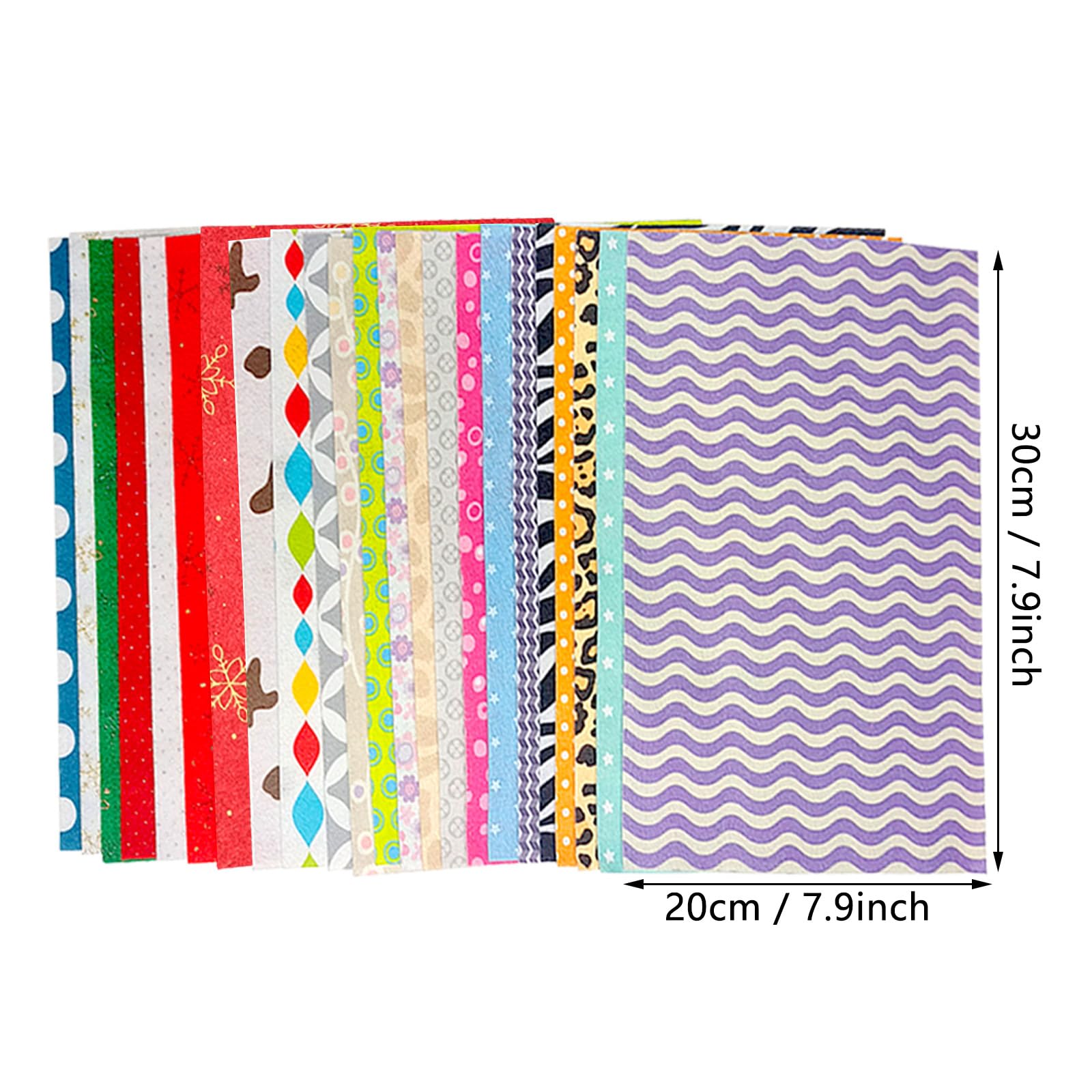 Feltro Stampato Per Fai-da-te - 23 Fogli 20x30cm Con Motivi Per Cucito E Craft - Foto 6