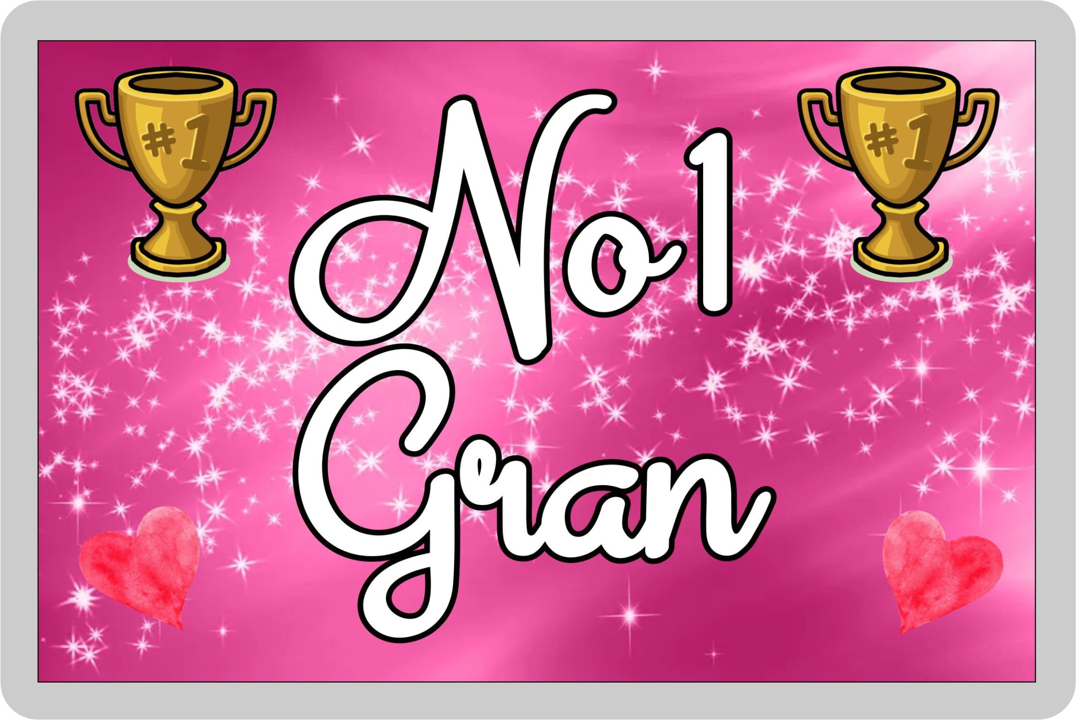 Decalarama Gran Fridge Magnet Gift – Number One Gran - Fun Cute Novelty Family Present