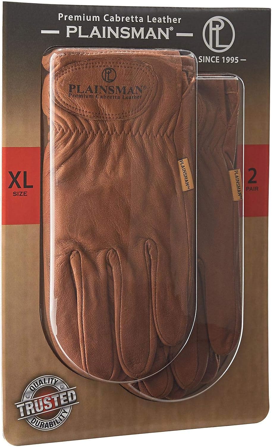 70% Off Everything Plainsman Cabretta Goatskin Brown Leather Gloves, 2 Pairs, Size Extra-Large Buy 1 get 1 Plainsman Cabretta Goatskin Brown Leather Gloves, 2 Pairs, Size Extra-Large