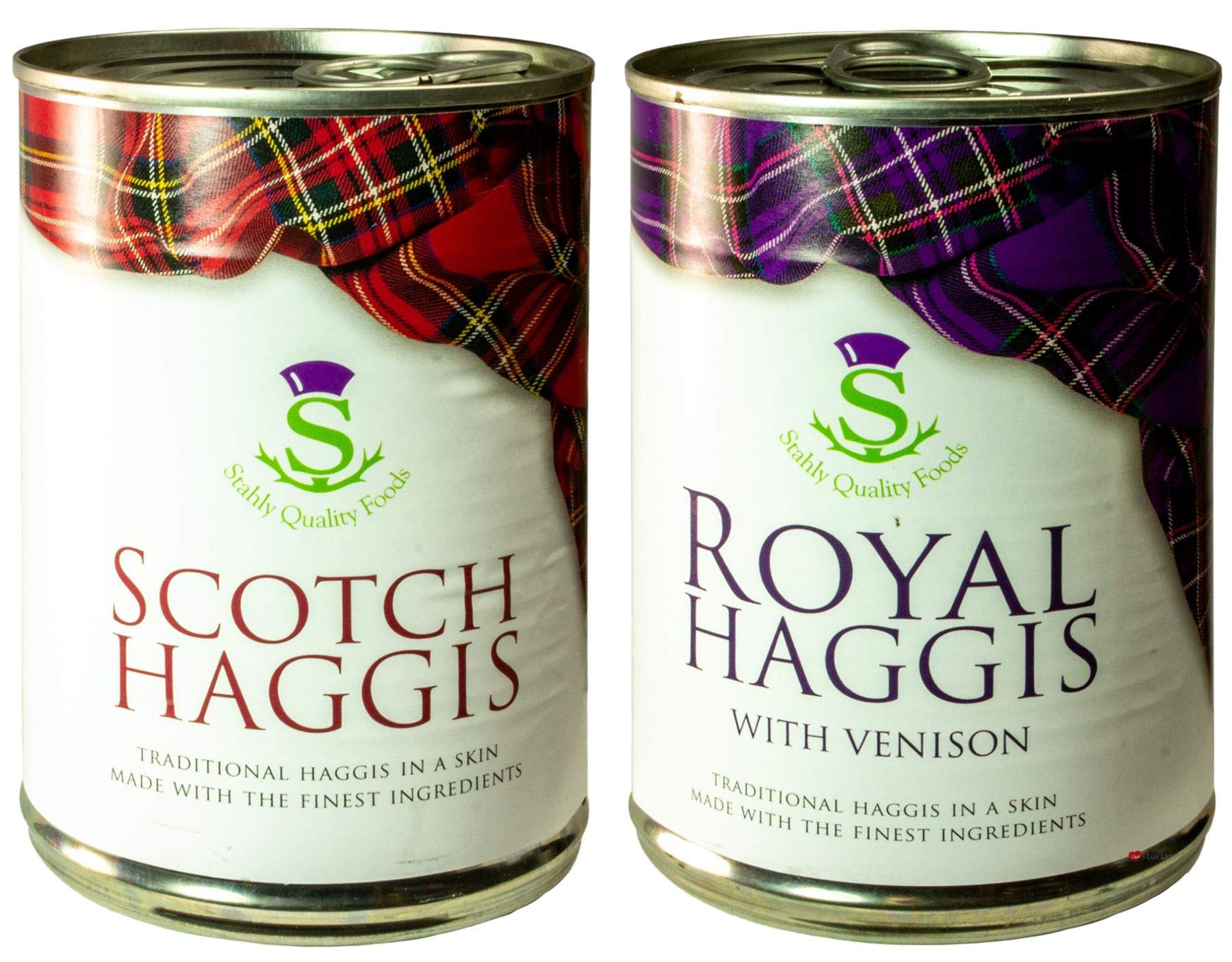 Set di 2 Haggis Scozzese e Cervo Haggis Regali di Cibo Scozzese Piatto Nazionale Scozzese