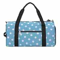 Amazon | ボストンバッグ 水色 ブルー ドット柄 水玉 スポーツ
