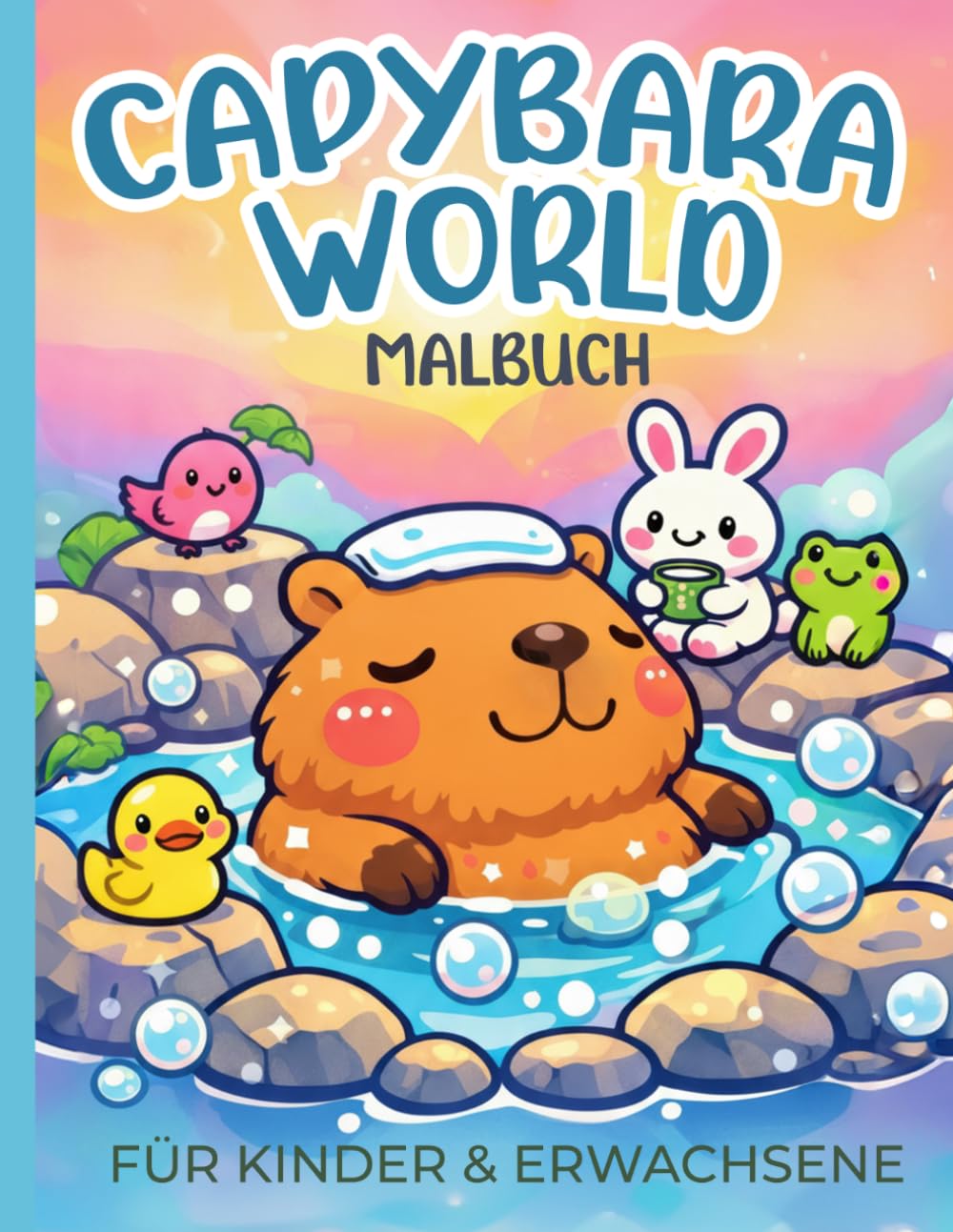 Capybara World Malbuch - für Kinder & Erwachsene | tauche ein in die entspannende Welt: Geeignet für Kinder und Erwachsene