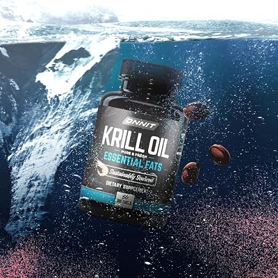 ONNIT Antarctic Krill Oil Soft Gels, IGENTM Non-GMO Tested Dietary Supplement with Omega-3s, EPA, Astaxanthin & Phospholipids for Cognitive, Cardiovascular & Joint Health, 1000mg Per Serving, 60 Count