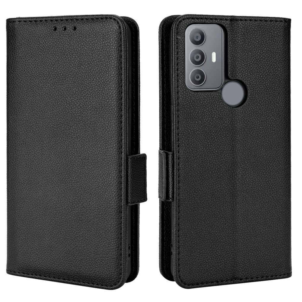 SEAHAI PU Leder-Hülle Für TCL 505 – Flip Case Mit Kartenfach, Ständer & Magnetverschluss, Grün