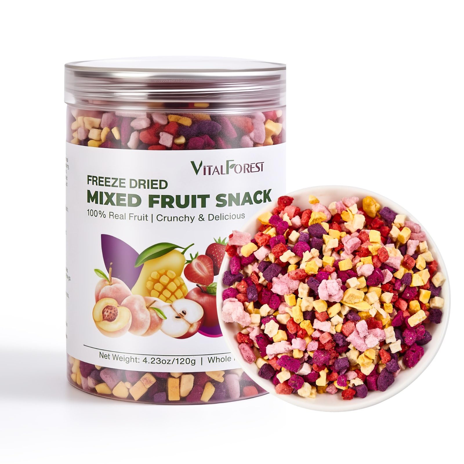 VitalForest Freeze Dried Mixed Fruit Snacks - dried fruits and vegetables | Mubboo