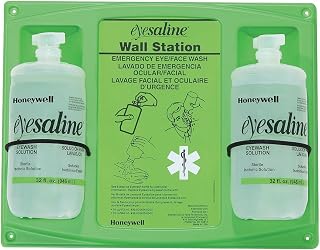Honeywell Fend-All 32 oz Sterile Eyewash Wall Station - Double Bottle HON32-000462-0000 for Workplace Safety