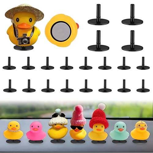 20pcs Duck Mount, Flock Locker Rubber Duck Holder Dashboard for
