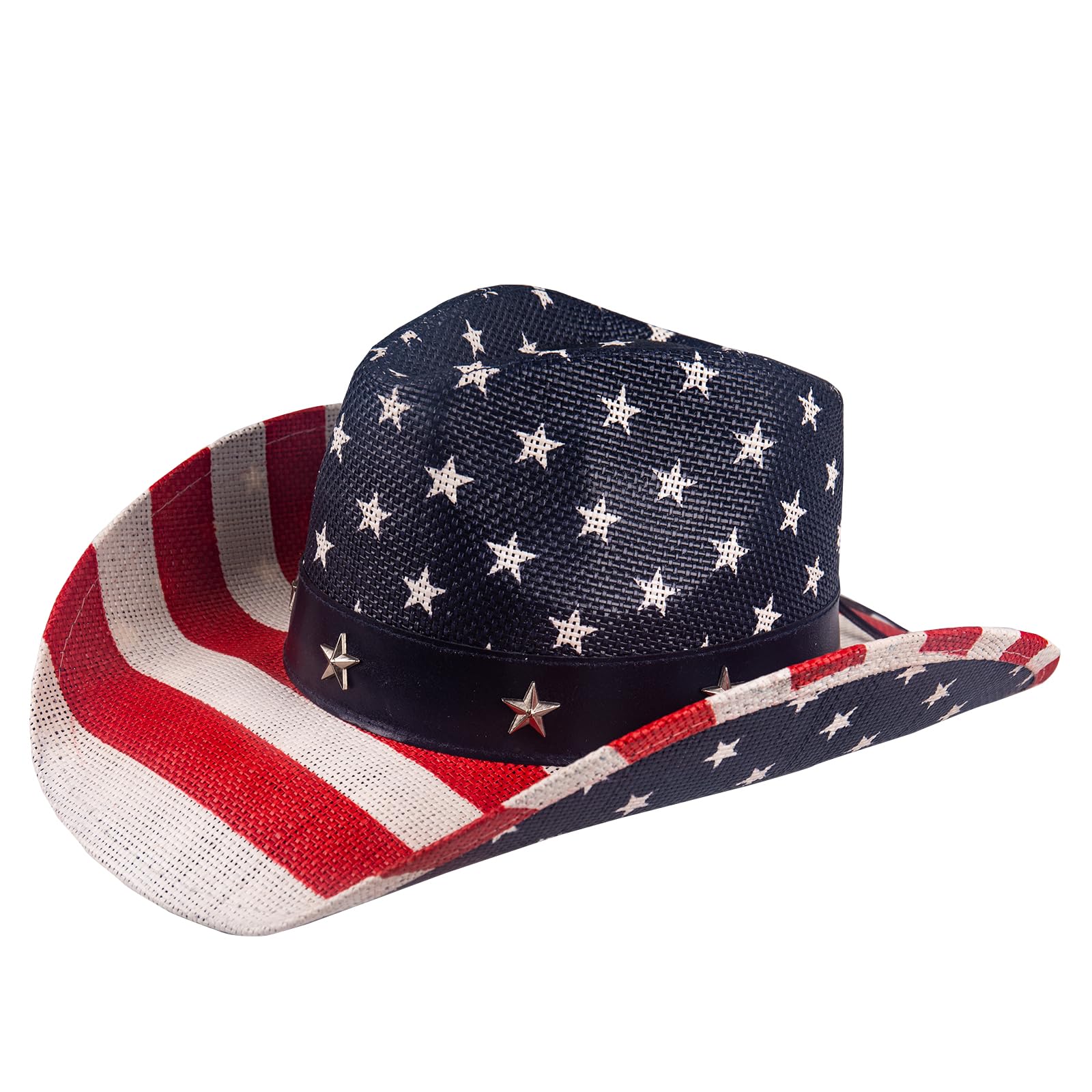 Evankin American Flag Hat, USA Western Cowboy Hat on July 4th
