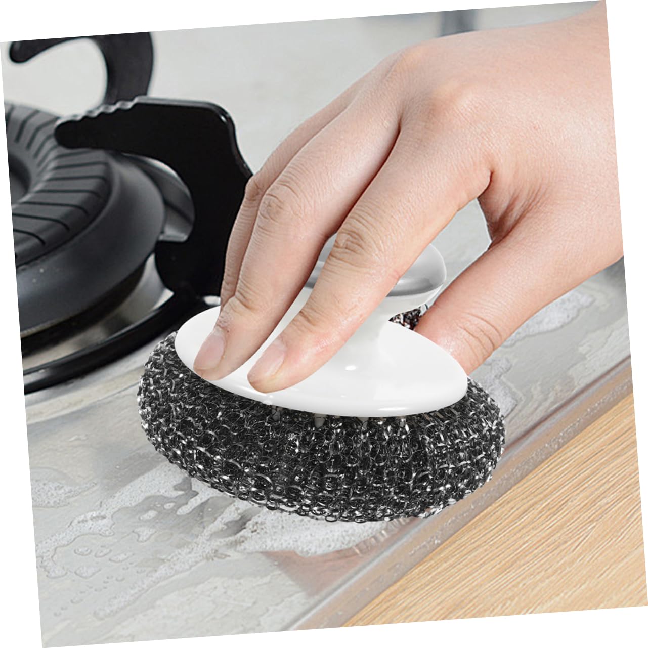 MAGICLULU 5 Sätze Spülbürste Kitchen Brush Küchenschwamm Geschirrspülzubehör Reinigungsbürsten Scrub Dish Brush Spülbeckenbürste Bürste Zum Geschirrspülen Topfreinigungskugel Pp 3 Stück * 5