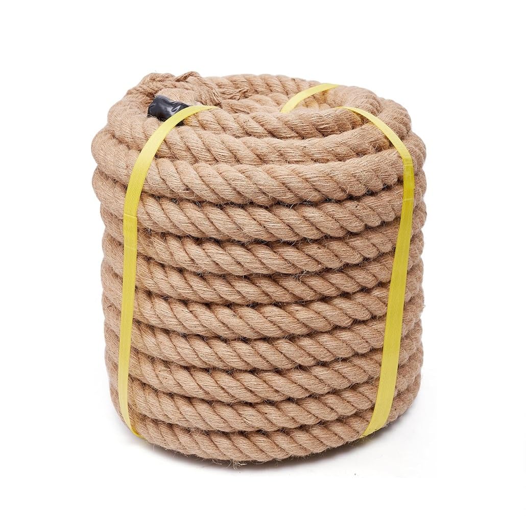 Juta Wspinaczka Lina 20 Mm Bitwa O Bitwa O Rope Siłownie Straż Pożarna Na Zewnątrz Trening Fitness I Siłowy (12 mm, 15m)