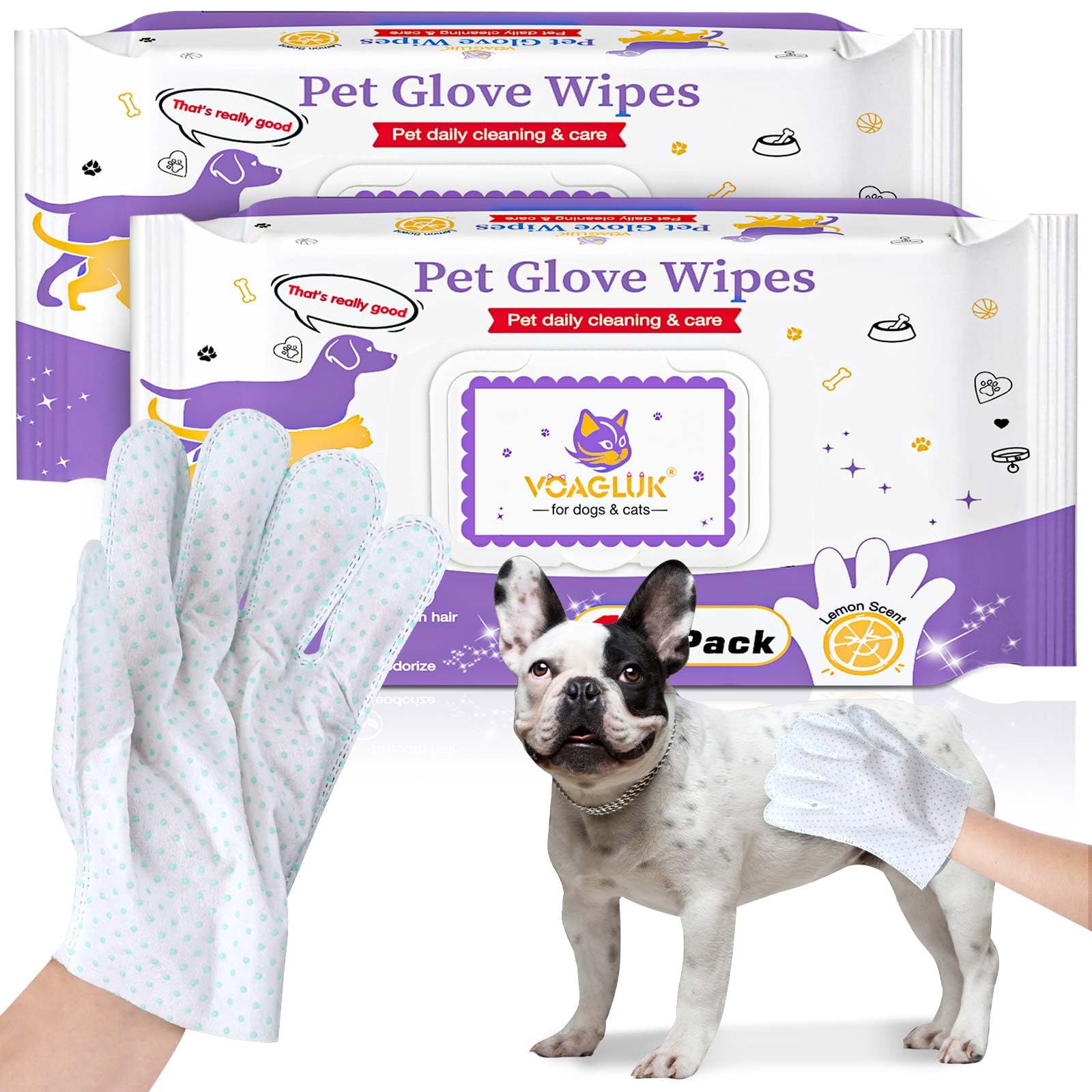 Gants de nettoyage jetables pour éliminer les odeurs de chien et chat