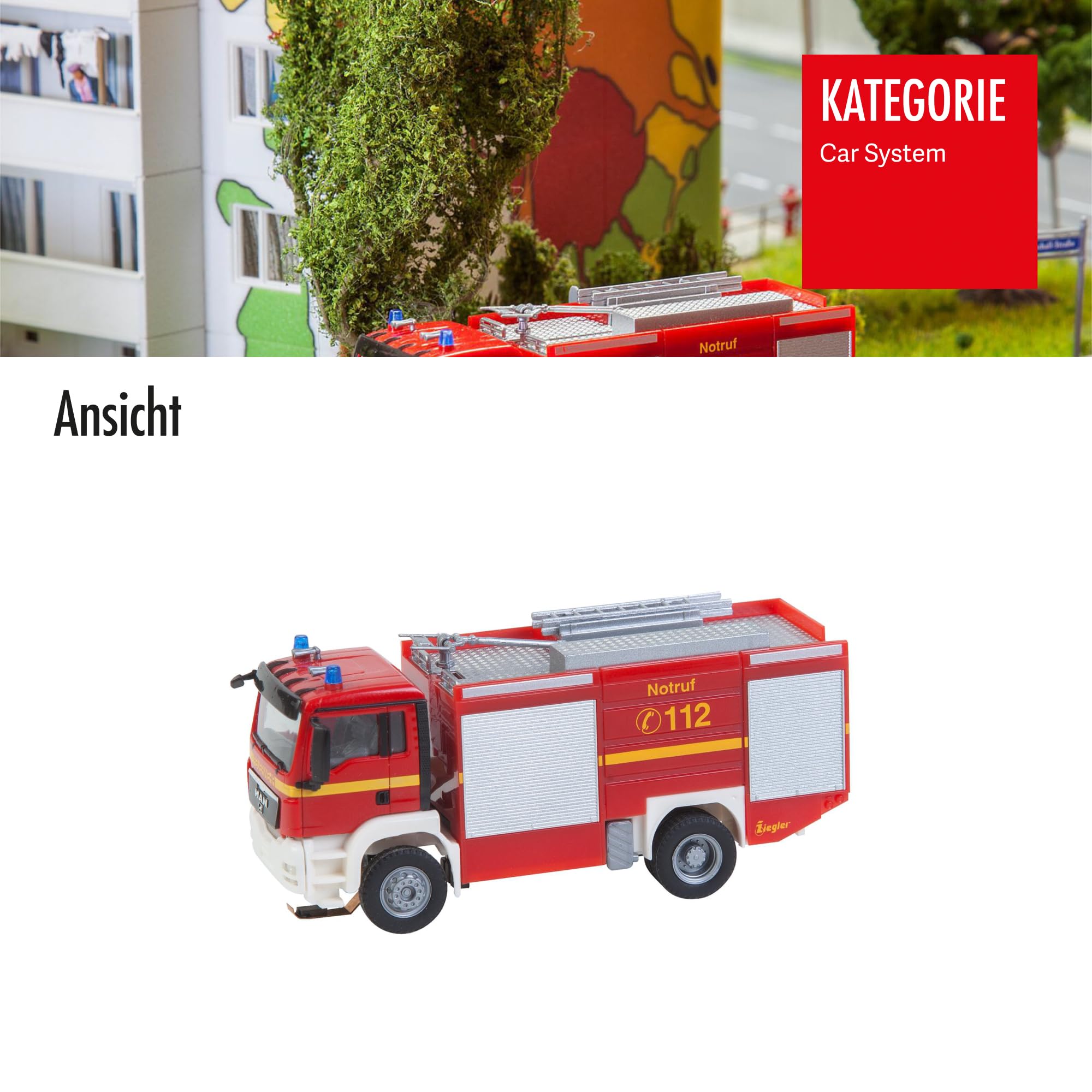 Faller FA 161599 Man TGS TLF Feuerwehr (HERPA), Spiel