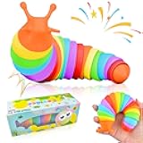 Cevioce Fidget Slug Toy, Sensory Slug Fidget Toy for Kids & Adults, 1 PC Cute Autism Sensory Toys for Autistic Children Valentines Day Gifts for Kid Girl Boy Toddler Birthday Easter Basket Stuffers