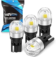 Marsauto 168/194 T10 LED Bulbs 6000K White Super Bright 2835SMD Pack of 4 - Reverse Dome Map License Plate Lights