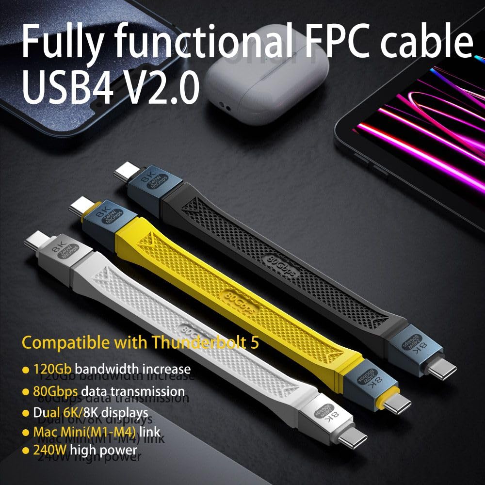 LivX USB4 240W 8K 60Hz 80Gbps Şarj ve Veri Aktarım Kablosu OTGFB