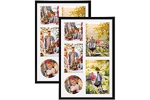 PHAREGE Black Multi Size Photo Frame Collage Wall Art, 2 Pack Picture...