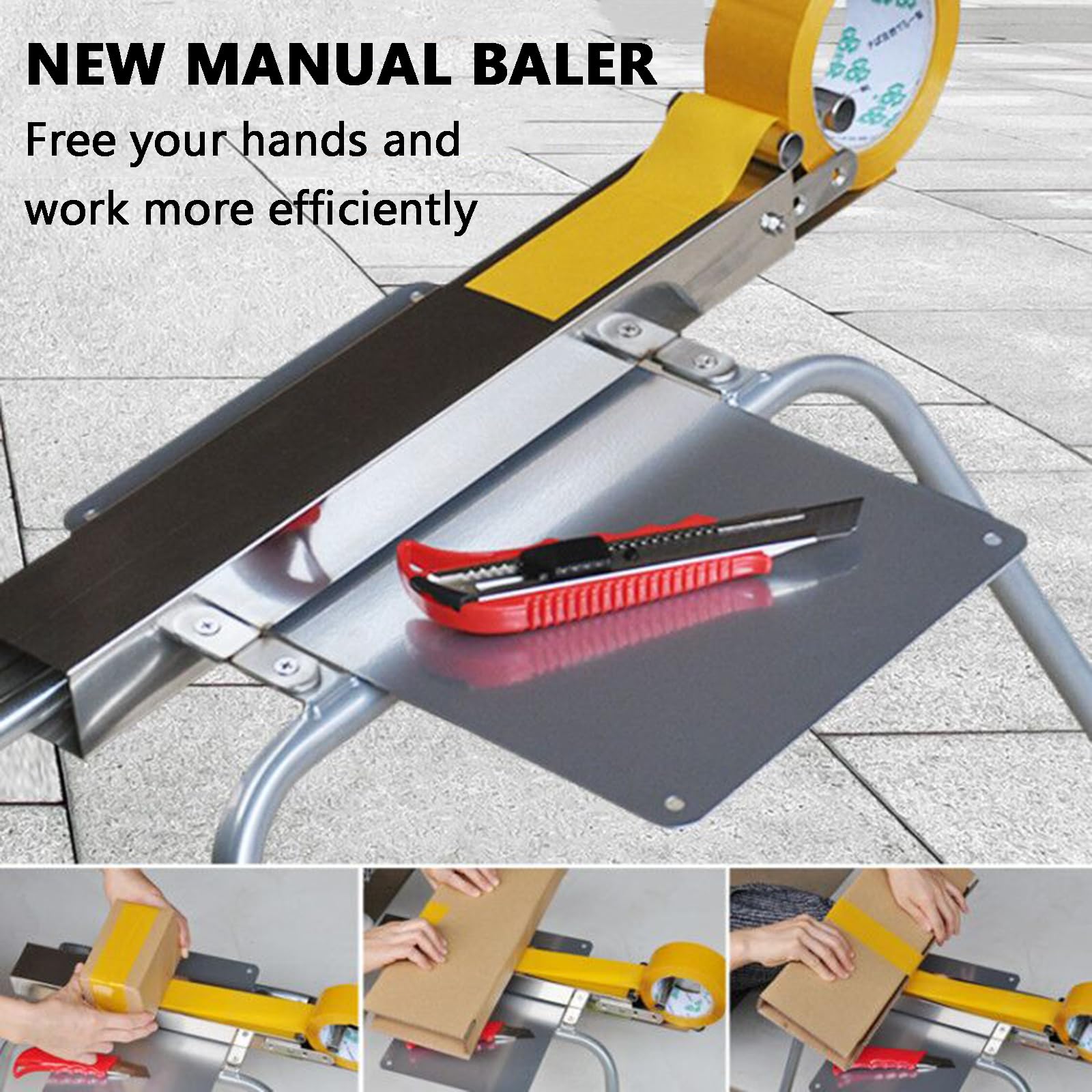 Distributori Manuali di Nastro Adesivo per Imballaggio, Dispenser per Taglierina per Nastro Adesivo Resistente, capacità Nastro di 3,5 Cm di Larghezza, Tensione Nastro Regolabile
