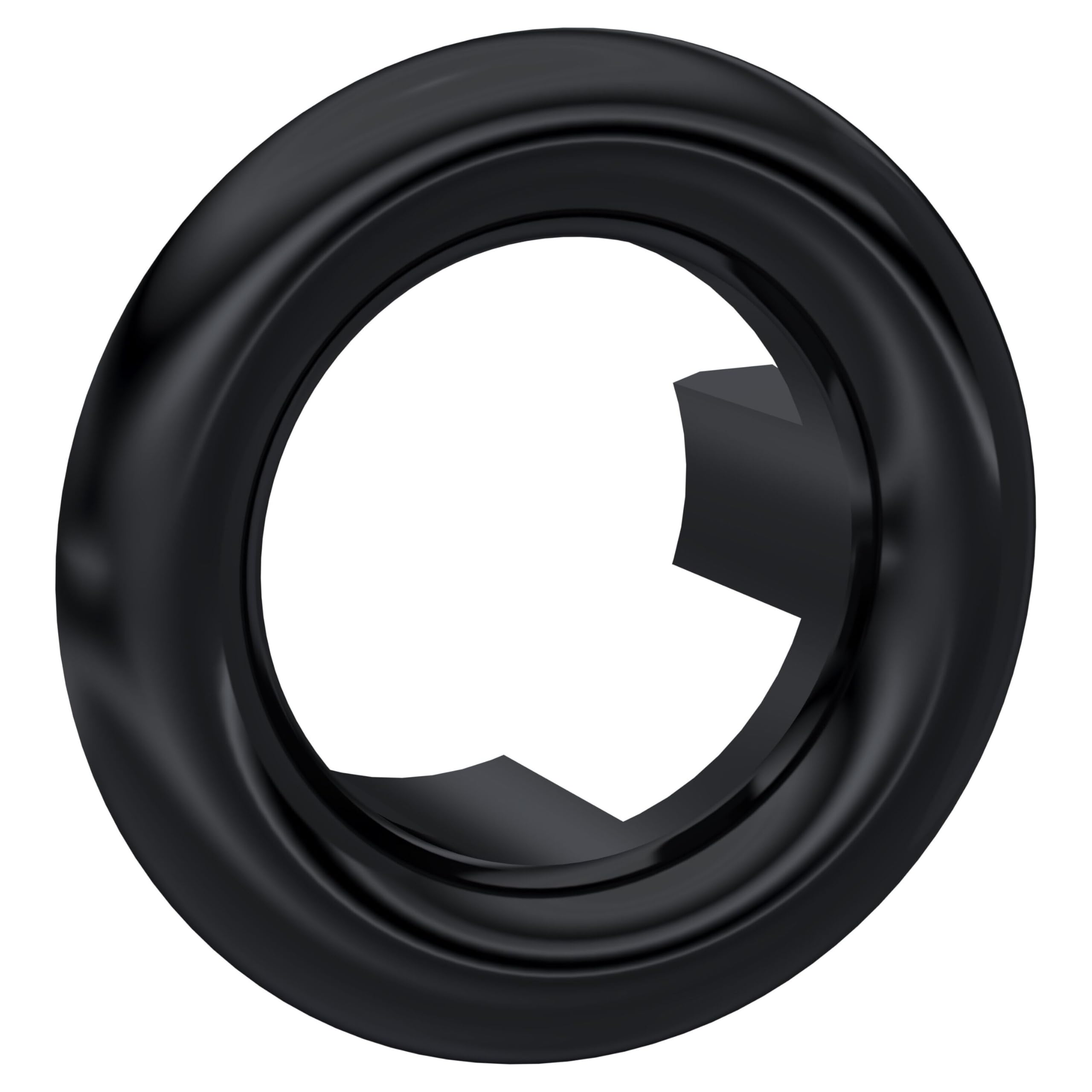Balterley Round Basin Overflow Cover - Matt Black