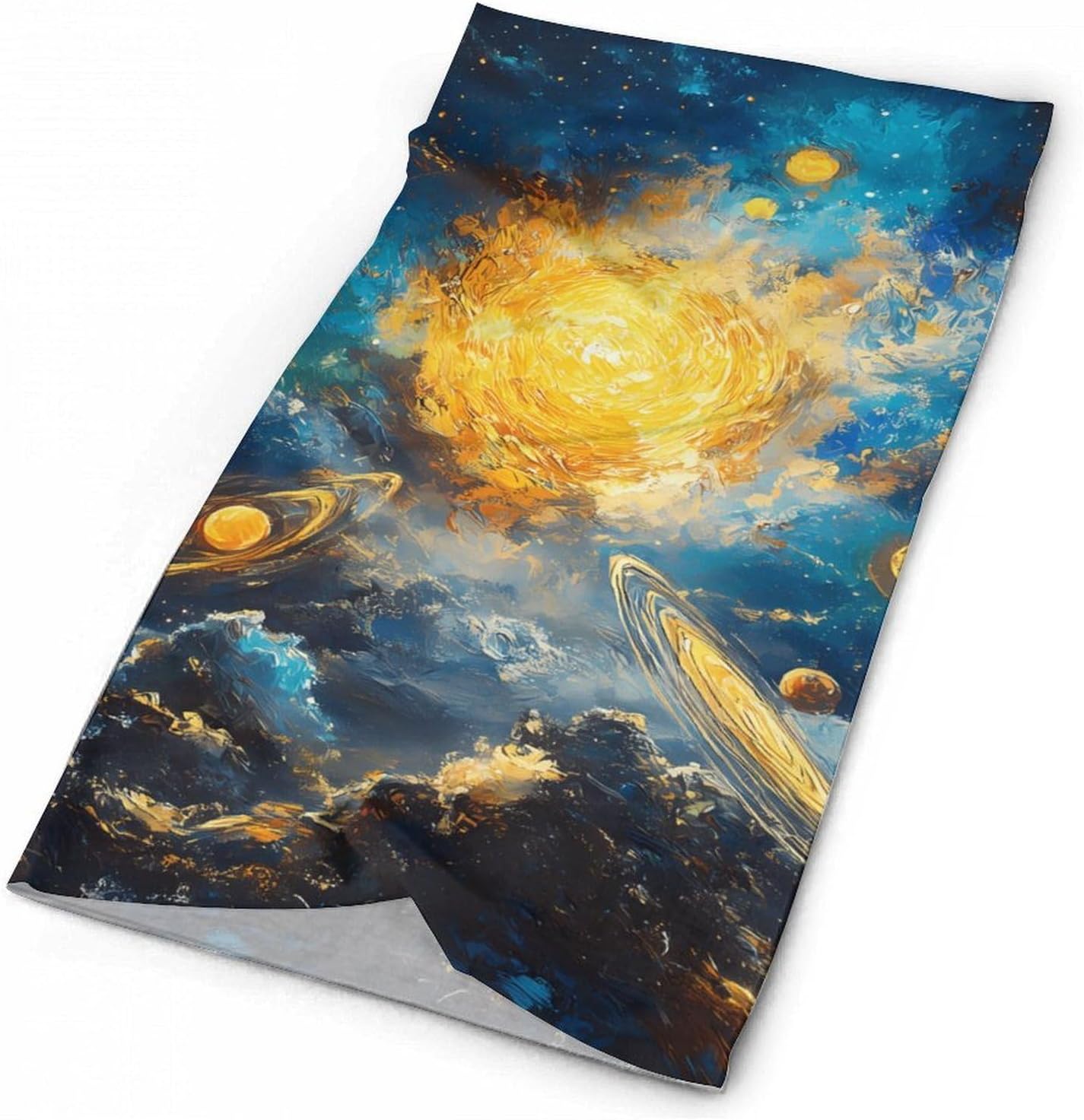 Universes with Planets Stars Neck Gaiter Windproof Face Mask Bandanas for Men Women Cold Weather Scarf