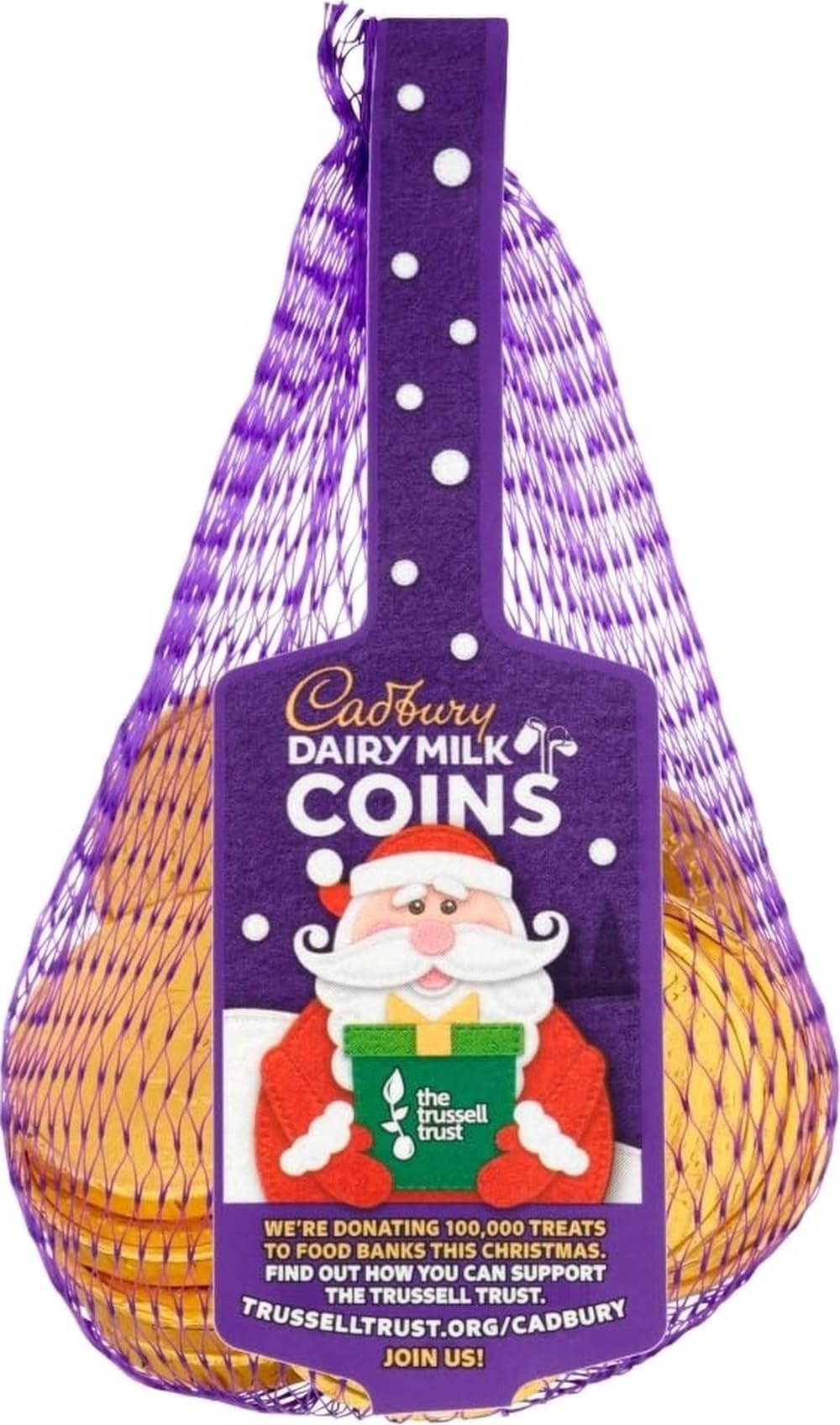 Cadbury Dairy Milk Chocolate Festive Coins, 70 g (Pack of 1) | Smooth Milk Chocolate Coins, For Sharing, Christmas Gifting, Individually Wrapped
