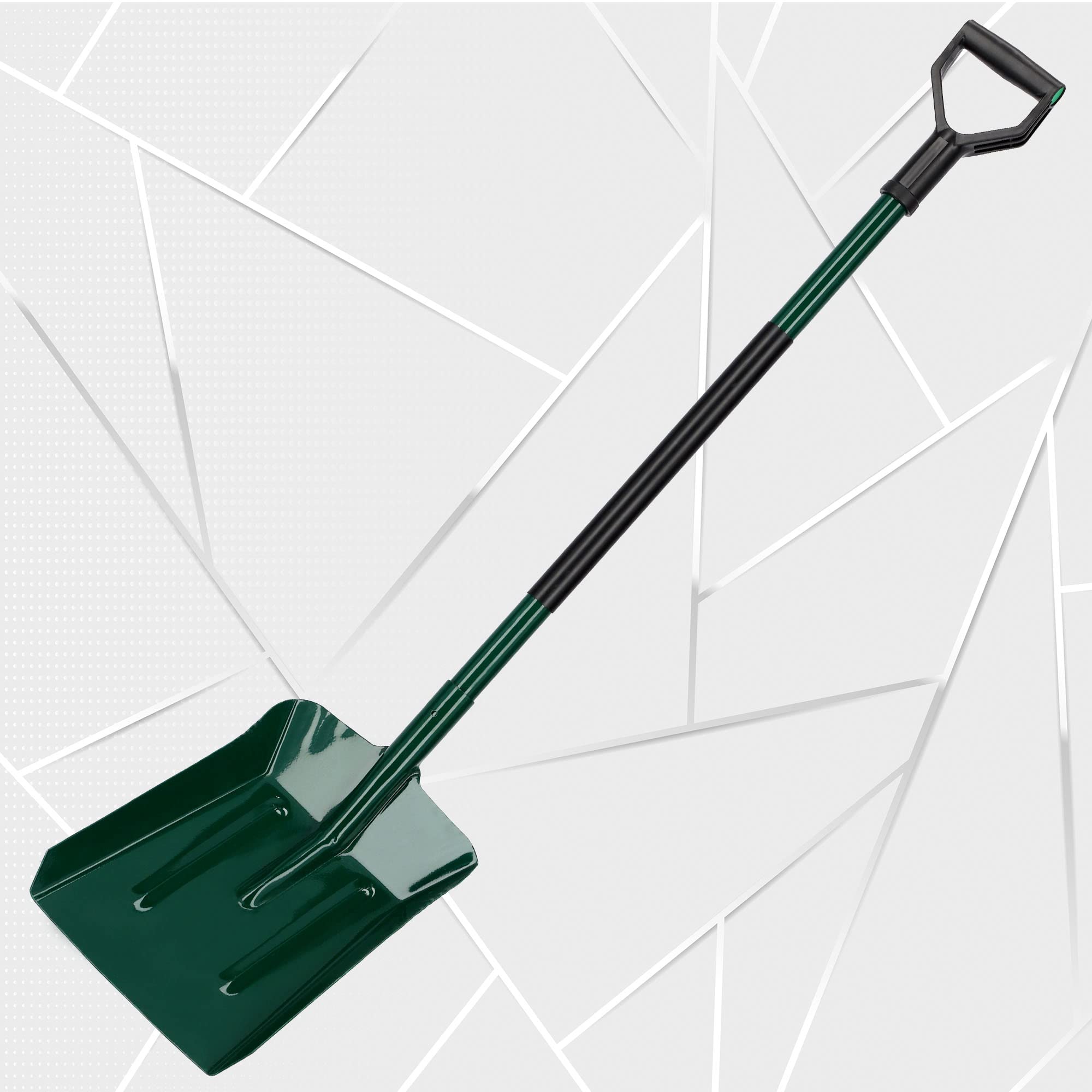 KADAX Schaufel, Kohlenstaubschaufel, Schippe mit ergonomischem Stiel, Schaufel mit stabilem Griff, robuster Spaten für Asche, Kohle, Kohlenstaub, Gartenwerkzeug, Gartenspaten (Metallstiel)