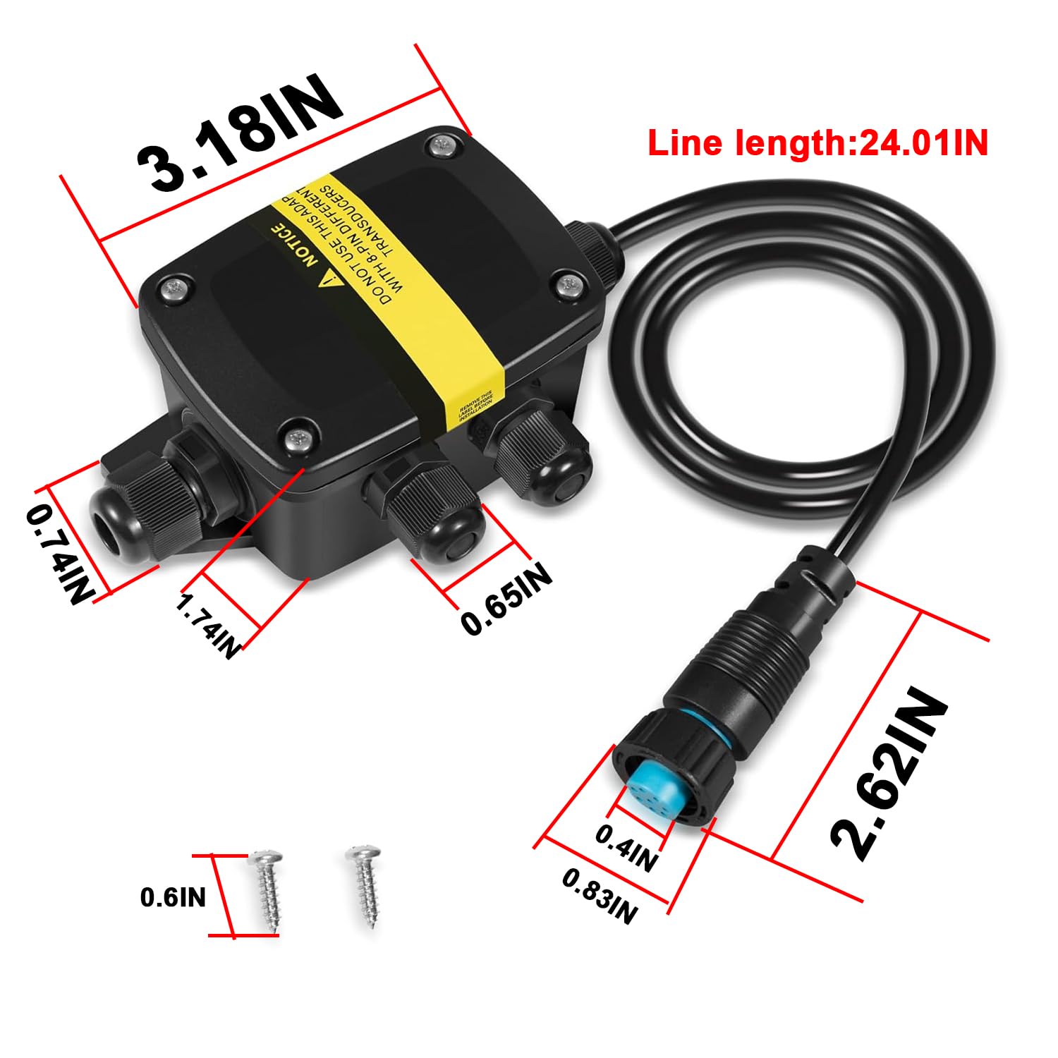 010-11613-00 Adaptateur 8 broches femelle vers bloc de fil pour Garmin echoMAP 50dv, 50s, 70dv, 70s, pour GPSMAP 1020x, 1022xsv, 1040xs