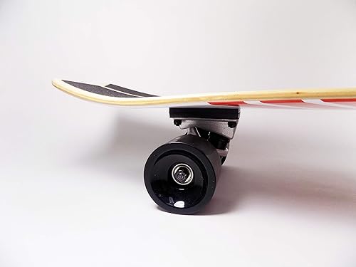 Miniatura 6 de REKON Monopatín de una sola patada, patineta completa de surf, 28 x 9 pulgadas