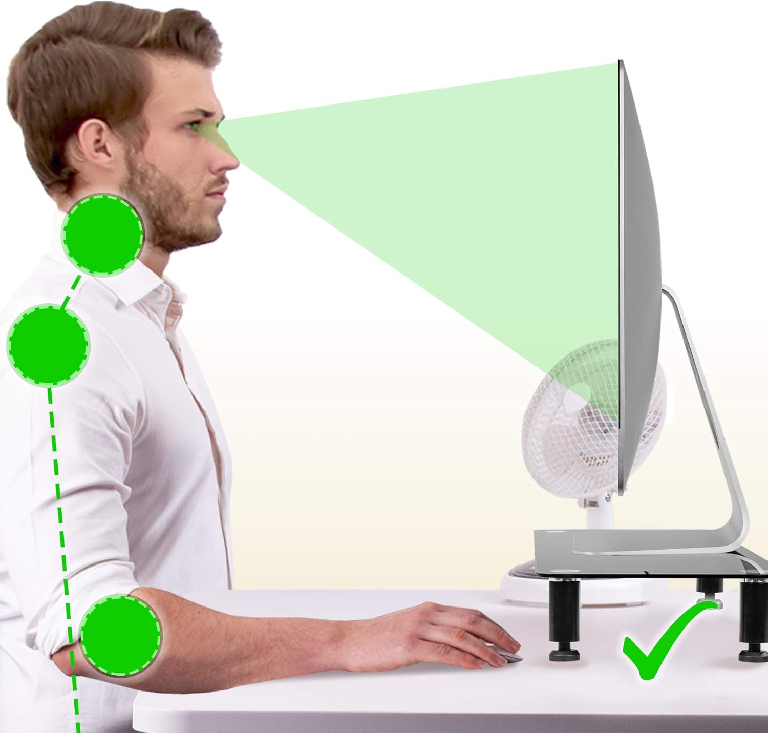 Duronic Monitor Stand Riser DM052-2 | Laptop and Screen Stand for Desktop | Black Tempered Glass | Support for a TV or PC Computer Monitor | Ergonomic Office Desk Shelf | 44lbs Capacity | 22-inch