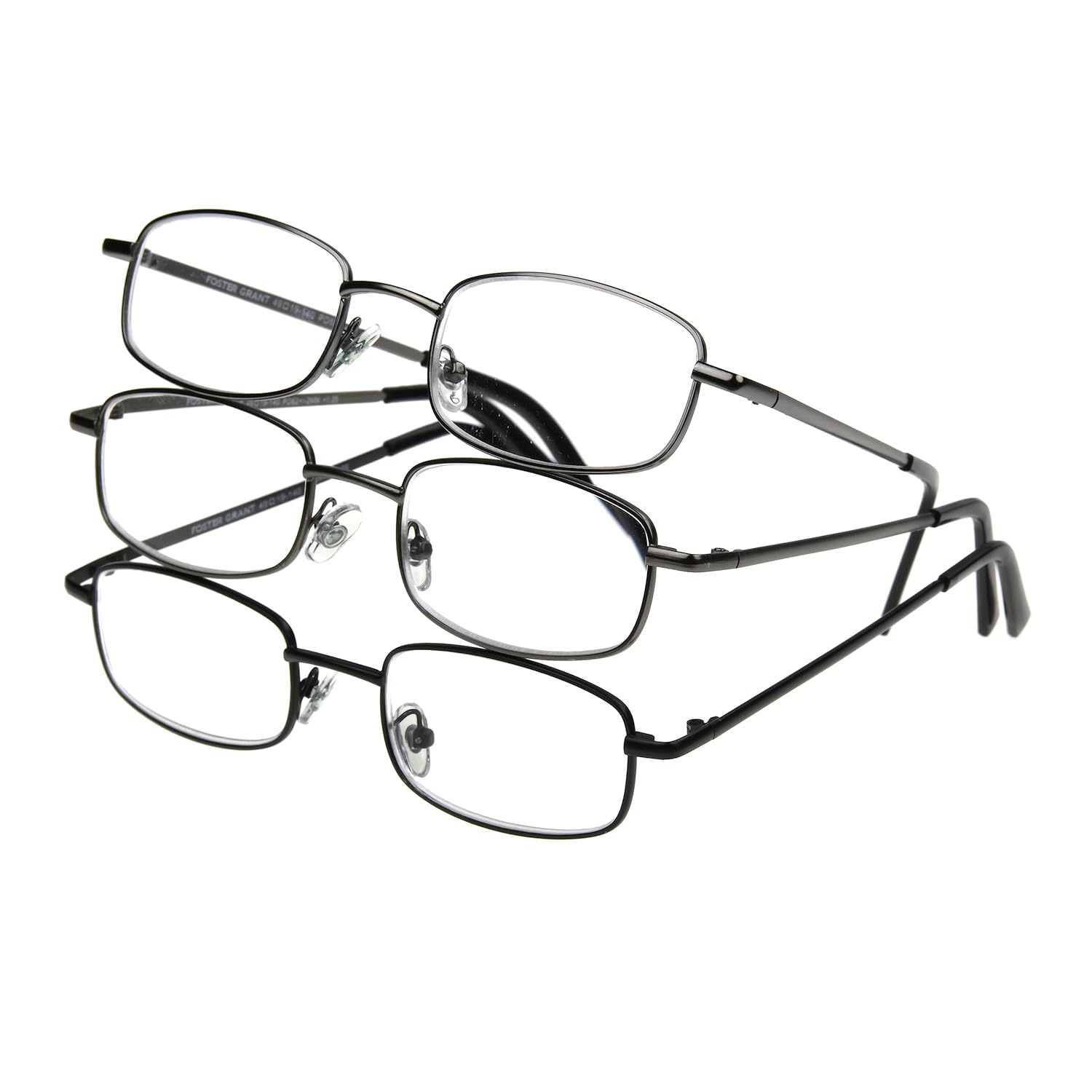 Foster Grant mens Council Rectangular Reading Glasses