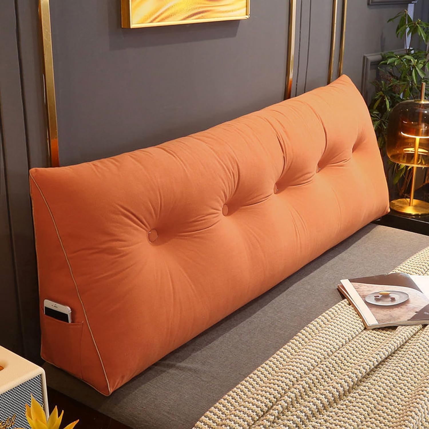 Soutien du cou et de la taille avec ce grand coussin de chevet