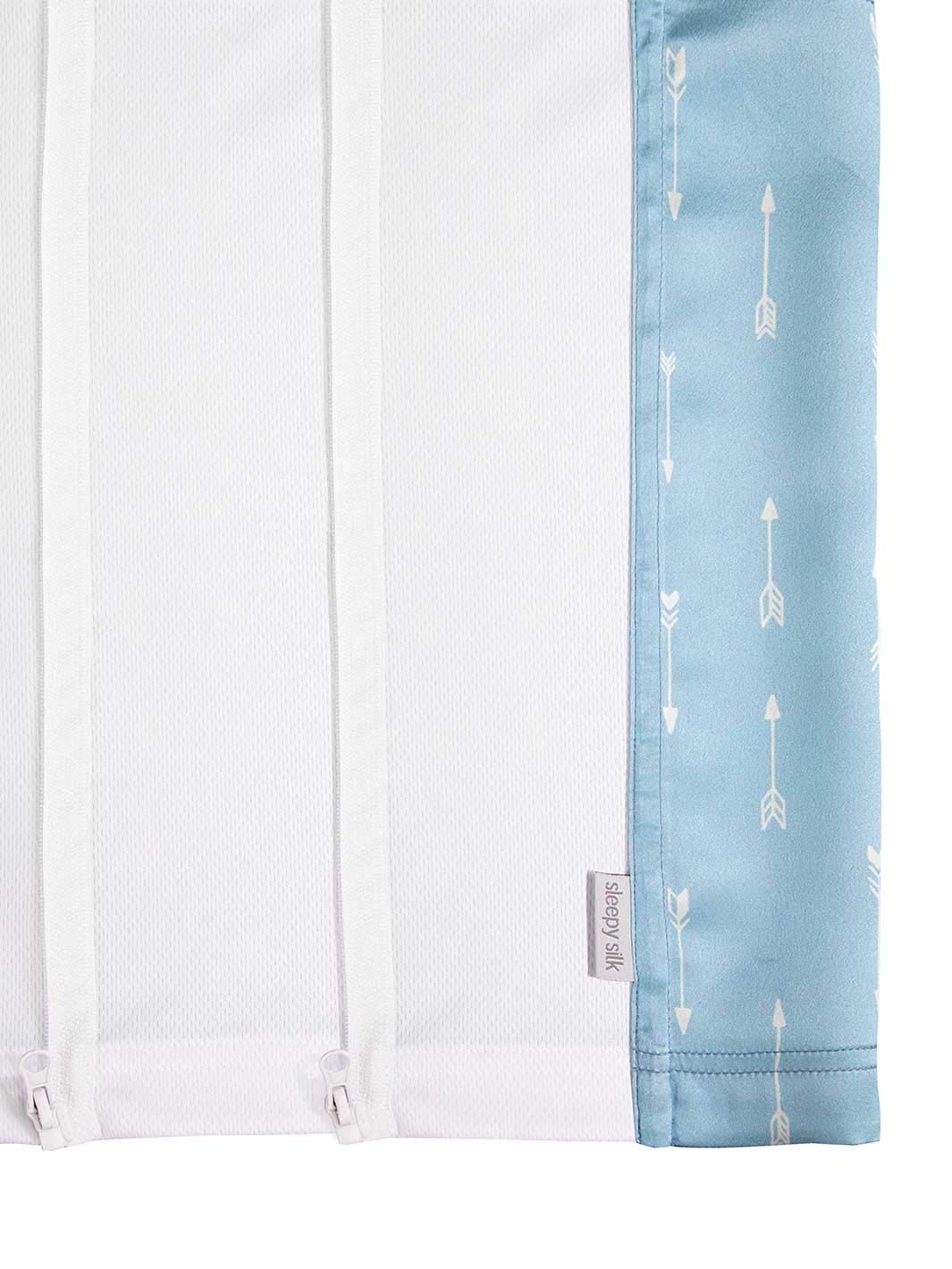 Funda de seda de morera para moisés, 25 momme | No más manchas de bebé calvo o pérdida de cabello recién nacido | Hipoalergénica y perfecta para pieles sensibles | flechas celeste