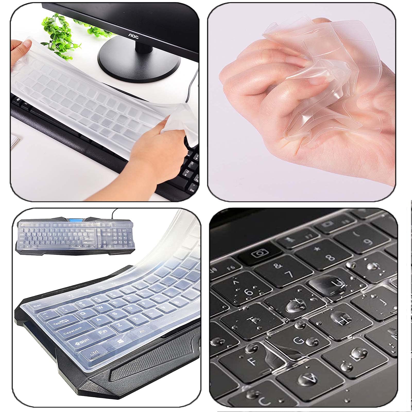 Protezioni In Silicone Per Tastiera - 3 Pezzi Ultra Sottili, Antipolvere E Impermeabili - Foto 9