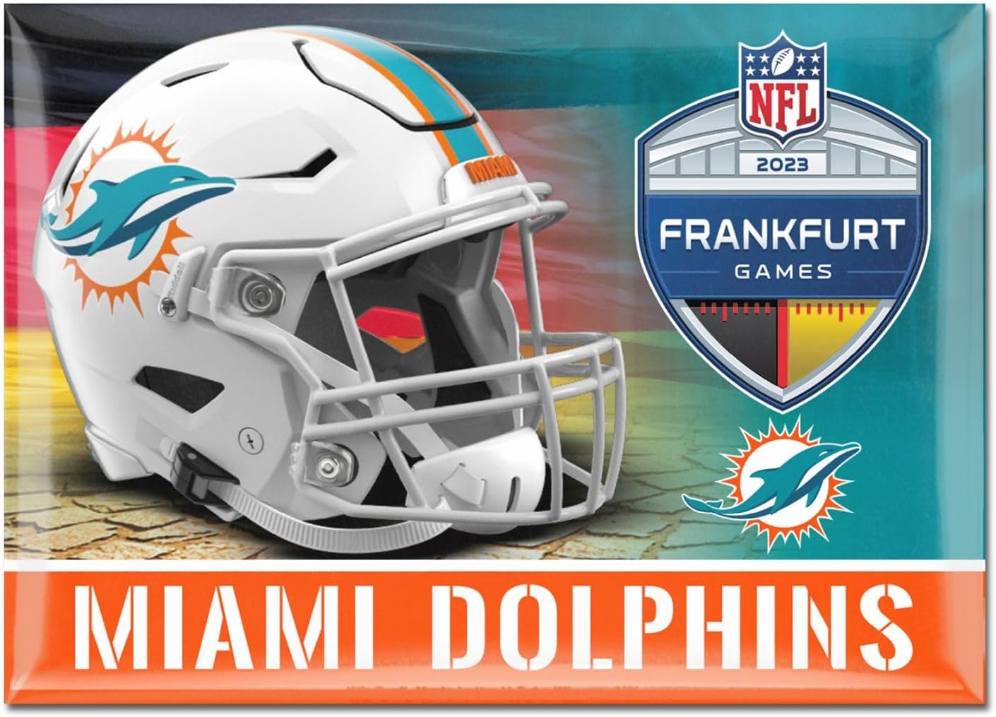 Wincraft NFL Frankfurt gra magnes odznaka Miami Delfiny